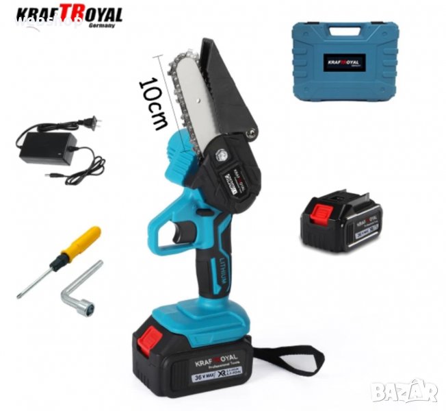 Акумулаторен трион за клони 10 см. с две батерии, 36V, 8Ah ГАРАНЦИЯ 2г, снимка 1