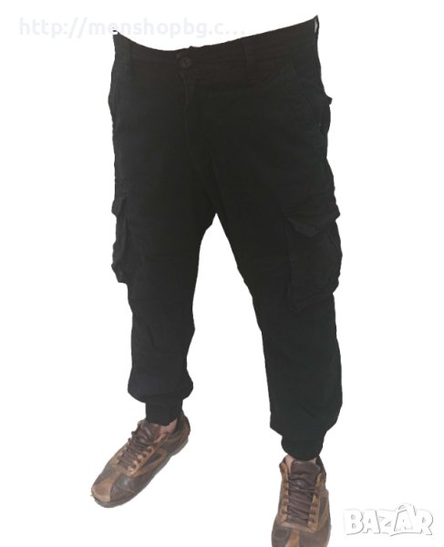 Черен карго панталон код 5, снимка 1