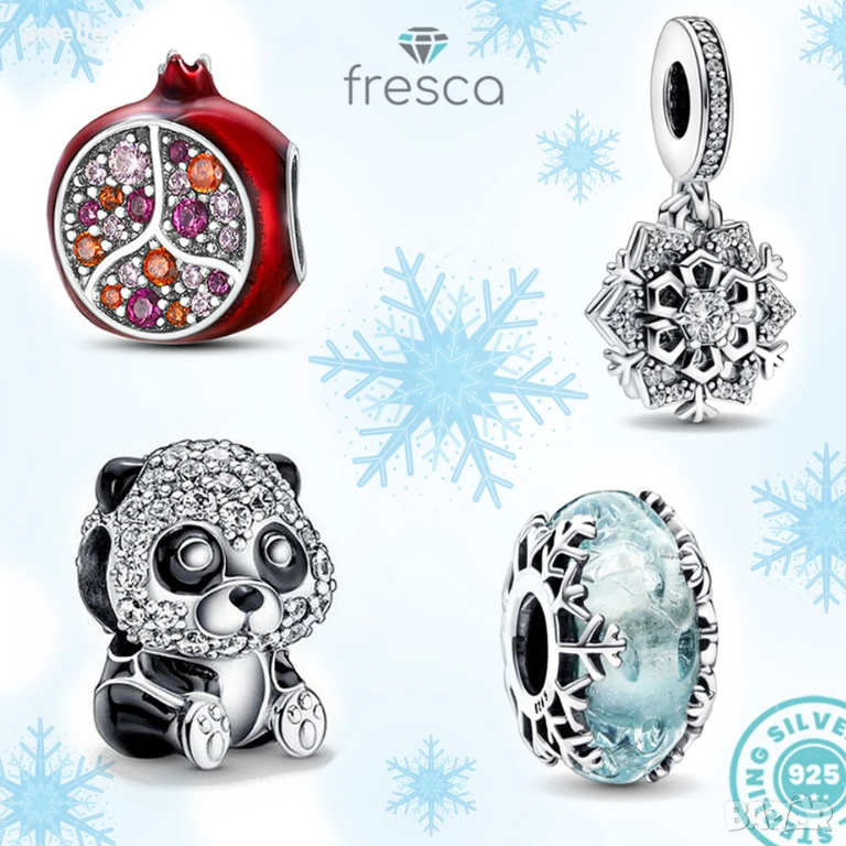 Талисман /и серия Winter Tale 1 Fresca по модел Пандора Pandora с печат S 925. Колекция Amélie, снимка 1
