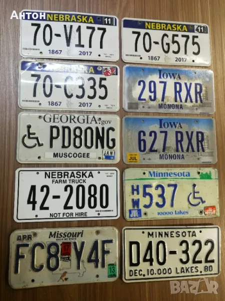 USA регистрационни табели, снимка 1