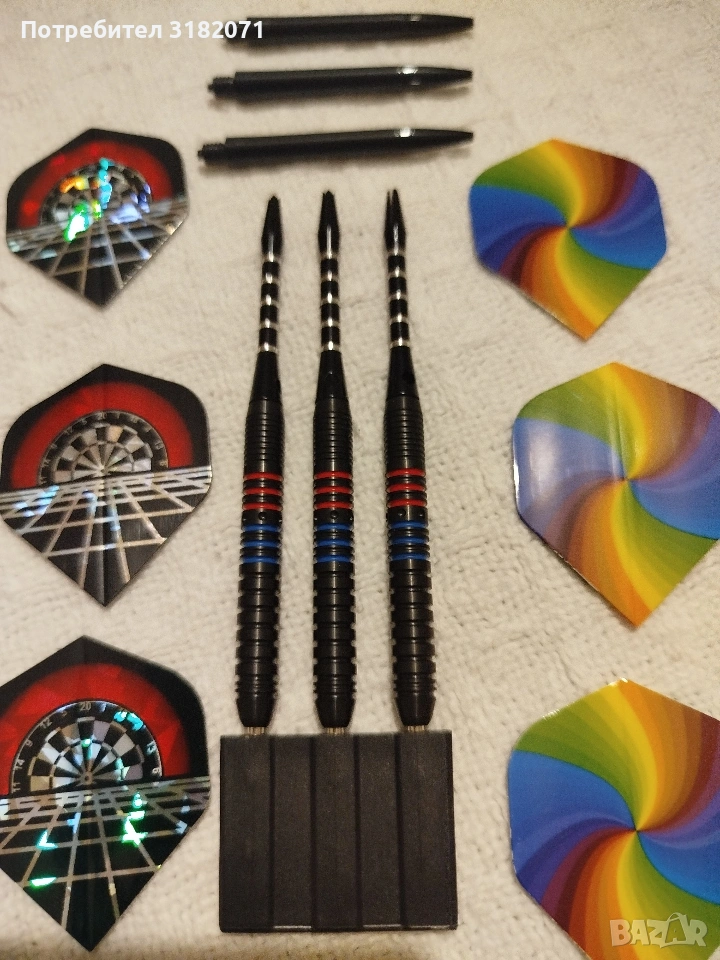 90% tungsten,24гр. професионални стрели за дартс, снимка 1