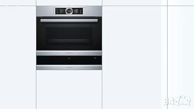 Многофункционално подгряващо чекмедже Bosch 90 x 14 см BIC630NS1, с транспортна забележка, снимка 1