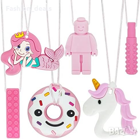 Нови Висулки безопасни за дъвчене 6 броя силикон момичета играчки Гризалки, снимка 1