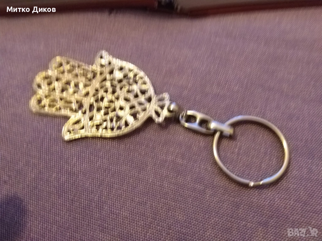 Ключодържател ръката на Фатима амулет против негативна енергия метален, снимка 1