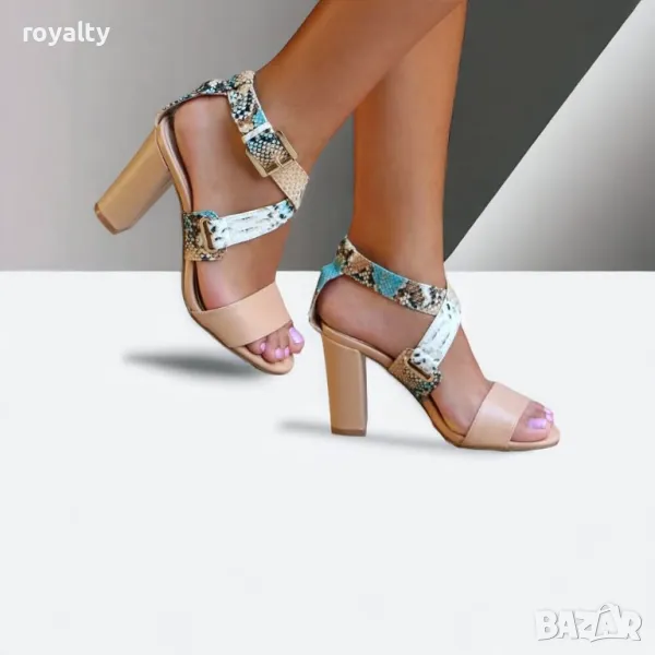 Сандали на ток - Кожа, снимка 1