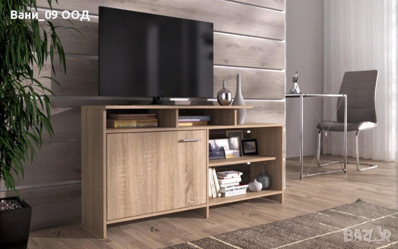 Шкаф за ТВ с етажерки и шкаф, снимка 1