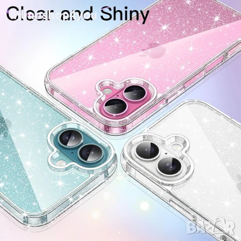 Блестящ Кейс Glitter Case за Apple iPhone 16 / Plus, снимка 2 - Калъфи, кейсове - 51152128