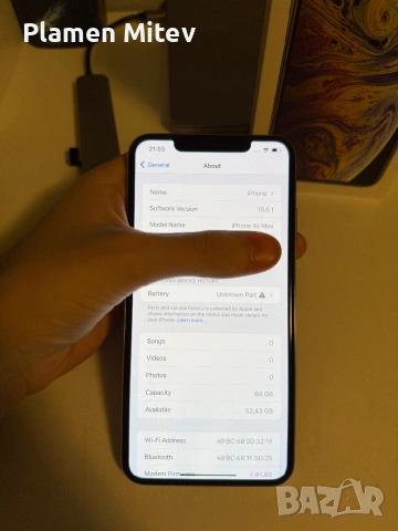 iPhone XS Max silver 64GB iOS 15, снимка 2 - Apple iPhone - 53692298