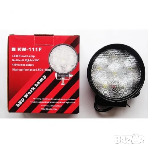 LED прожектор 18 W с 6 диода за 12–24 V, снимка 2 - Аксесоари и консумативи - 55864058