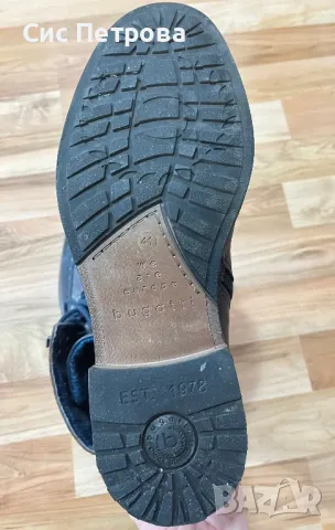 Мъжки кожени боти Bugatti/Бугати, снимка 3 - Мъжки боти - 50372945