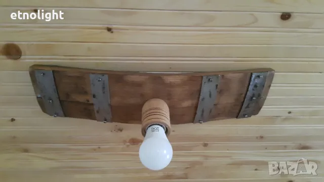 Полилеи от стари автентични бъчви с 1 чашка!, снимка 5 - Лампи за таван - 27267642