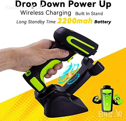 Нов индустриален баркод скенер с безжично зареждане стойка, Bluetooth & 1968 Feet Разстояние на пред, снимка 5 - Друга електроника - 41444778