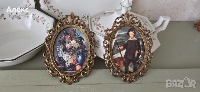 Барокова метална рамка– Италия, маркирана., снимка 5 - Антикварни и старинни предмети - 53699888