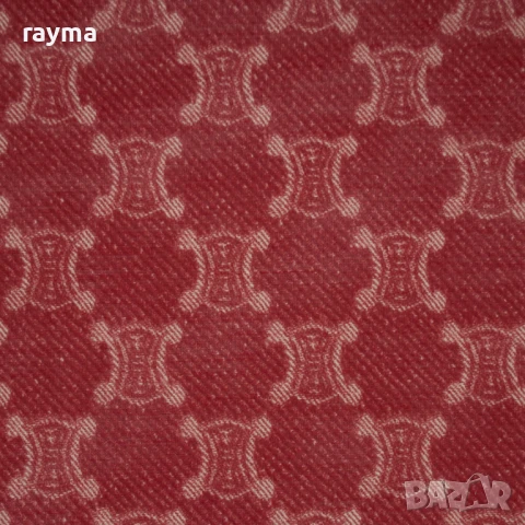 Шал Celine Arc de Triomphe коприна и памук, лого, квадратен шал 47x47см., снимка 2 - Шалове - 51146624