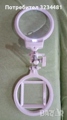 Продавам нова увеличителна настолна лупа с батерийно осветление и стойка