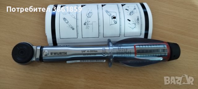 Wurth Динамометричен ключ - 1/4'' - 4-20 Nm, снимка 1