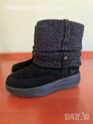 Дамски боти от кожа/текстил, снимка 4 - Дамски боти - 39575884