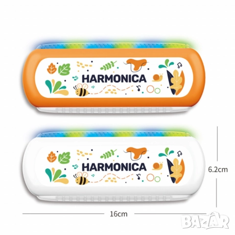 Светеща детска хармоника с LED ефекти – за малки музиканти (3+ години)