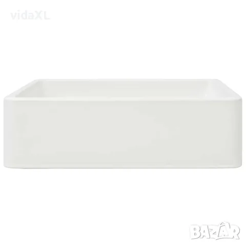 vidaXL Керамична мивка, бяла, 41x30х12 см, снимка 4 - Мивки - 56146048