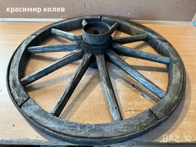 старо колело от каруца, снимка 3 - Антикварни и старинни предмети - 52914536