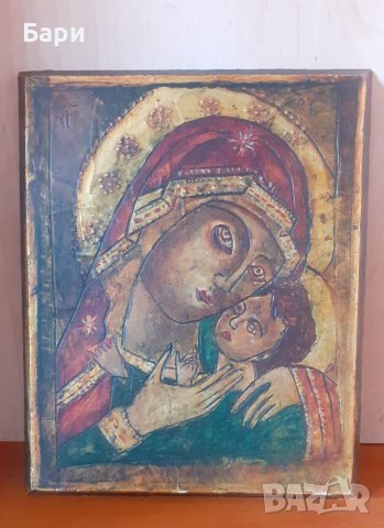 Стара икона  Мадона и Младенеца - Германия, снимка 1 - Други ценни предмети - 41181753