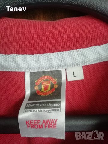 Manchester United 1878 Official Merchandise поло памучна мъжка тениска размер L Манчестър Юнайтед , снимка 4 - Тениски - 41191130