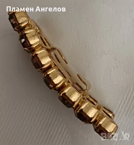 Винтидж Плъзгач, Катарама за панделка или шал. Арт Деко- Чешки кристали. , снимка 8 - Антикварни и старинни предмети - 55807599