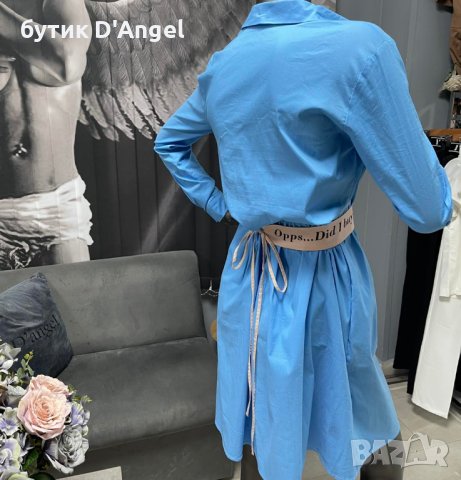 рокля/риза в син цвят, снимка 5 - Рокли - 41209655