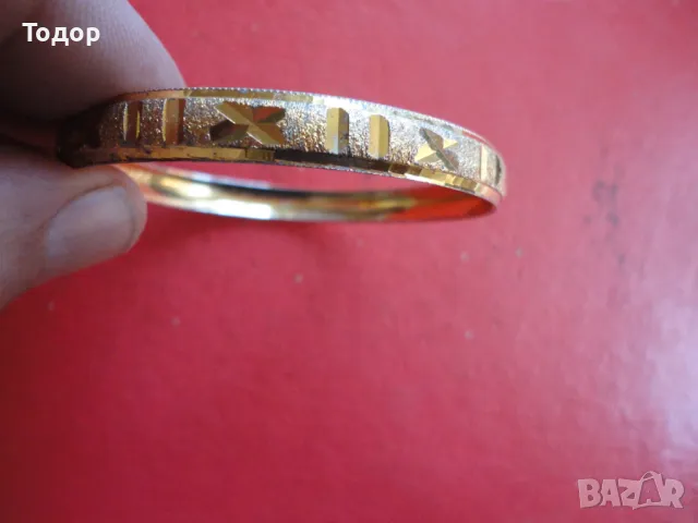 Позлатена гривна , снимка 4 - Гривни - 47534475