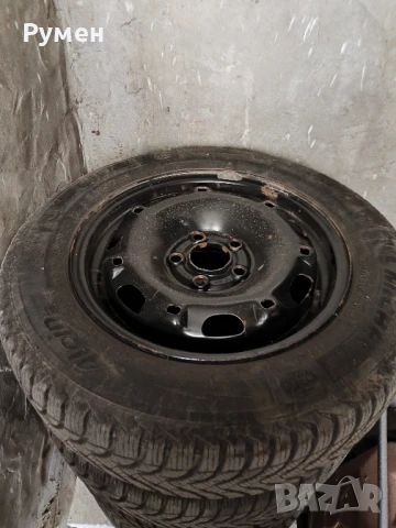Гуми Michelin Alpin 14 ц. с джанти за Wv груп 5/100, снимка 4 - Гуми и джанти - 51063089