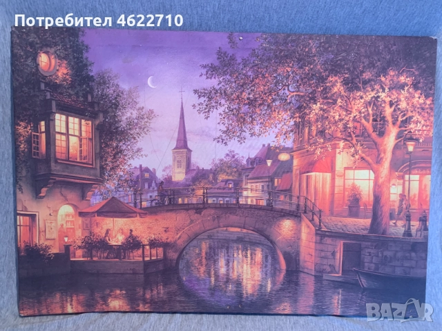 картина нощен градски пейзаж, снимка 2 - Картини - 52577477