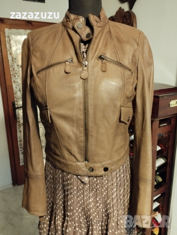 ЕСТЕСТВЕНА КОЖА цвят карамел, агрешка напа