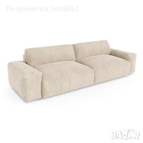 BLISS Кадифен 4-местен диван, снимка 2 - Дивани и мека мебел - 51522538