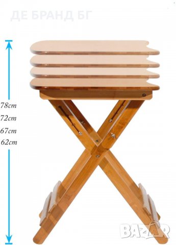 Бамбукова сгъваема маса L012-KS-HSJ-011, снимка 6 - Градински мебели, декорация  - 35885659