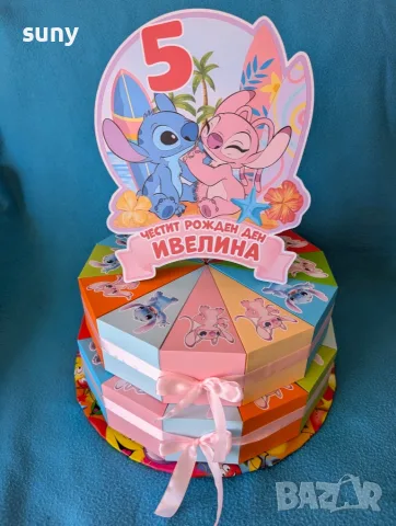 Картонена торта Стич, снимка 3 - Други - 55963872
