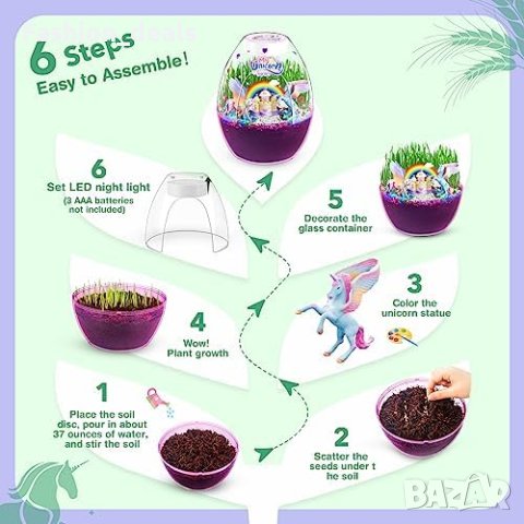 Нов комплект подарък за деца Еднорог Фигурки образователна Боядисване играчка , снимка 2 - Други - 42395038