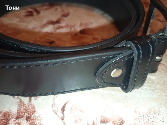 LUIGI LAMBERTO Нов Стилен Мъжки Колан Изцяло от Естествена Кожа 130см., снимка 12 - Колани - 52675787