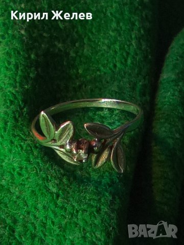 ФЛОРАЛЕН НЕЖЕН БЕЛ ЕПОК СТИЛ СРЕБЪРЕН АРТ ПРЪСТЕН с ИНКРУСТИРАН СКЪПОЦЕНЕН ЦИРКОН 17637, снимка 13 - Антикварни и старинни предмети - 31557471