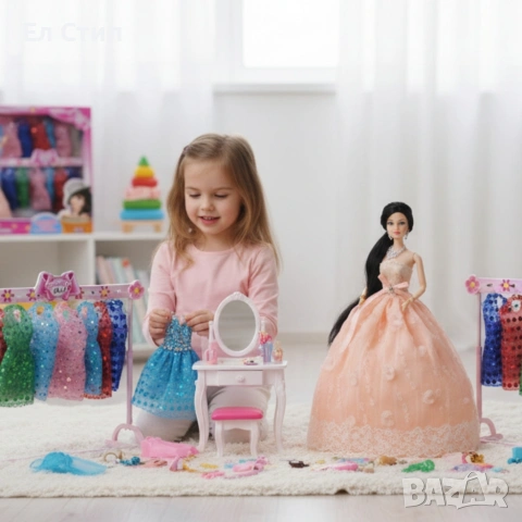 Голяма кукла с много рокли и аксесоари Beautiful Doll, снимка 3 - Кукли - 53586590