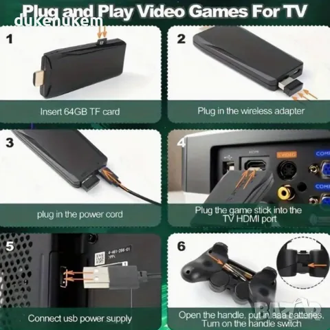 НОВA! Ретро конзола с 20 000+ игри, 4K HDMI, безжични контролери, снимка 2 - Други игри и конзоли - 50360343