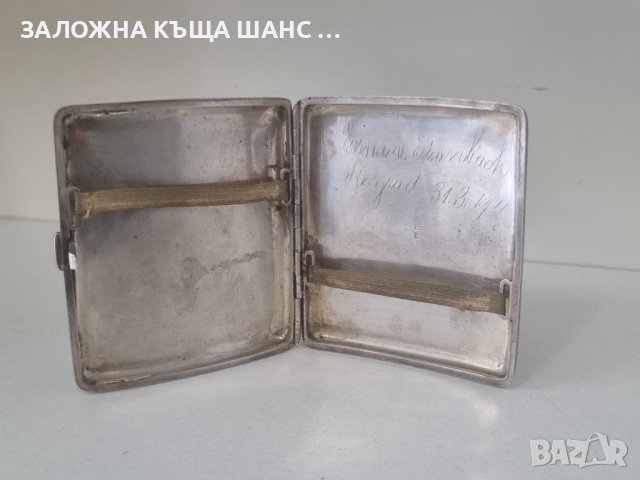 Сребърна табакера 900 проба с Niello, снимка 14 - Антикварни и старинни предмети - 40839521