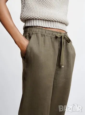 MANGO ленен панталон  два цвята , снимка 2 - Панталони - 49525264