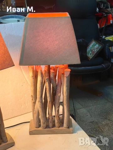 настолни дървени лампи, снимка 3 - Настолни лампи - 52142259
