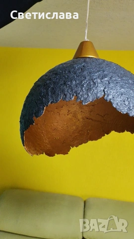 Уникален арт лампион от папиемаше – ръчна изработка, снимка 2 - Декорация за дома - 53211648