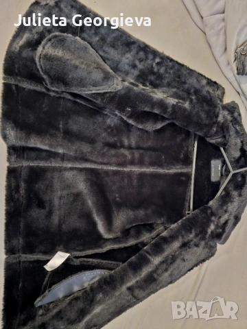 Дамско зимно кожено яке с пух, снимка 2 - Якета - 53561257