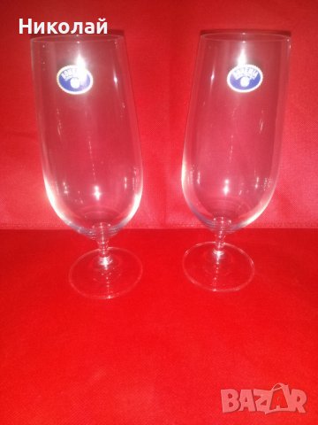 Кристлни чаши за бира Бохемия, снимка 1 - Чаши - 39251090