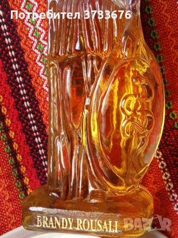 Стилна стъклена бутилка с форма на римски/гръцки/ войн., снимка 3 - Антикварни и старинни предмети - 51142366