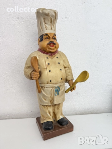 Керамичен готвач / посрещач / "fat chef" №7559, снимка 2 - Антикварни и старинни предмети - 52246772