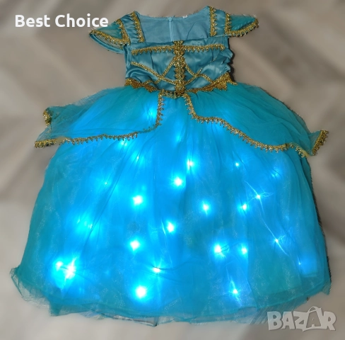 Светеща детска рокля с LED светлини в стил принцеса Жасмин, снимка 7 - Детски рокли и поли - 52823180