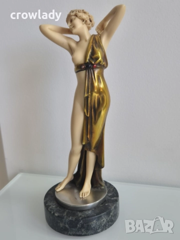 Танцьорка пластика в стил АРТ ДЕКО Виена Адел колекция , снимка 3 - Антикварни и старинни предмети - 51721429